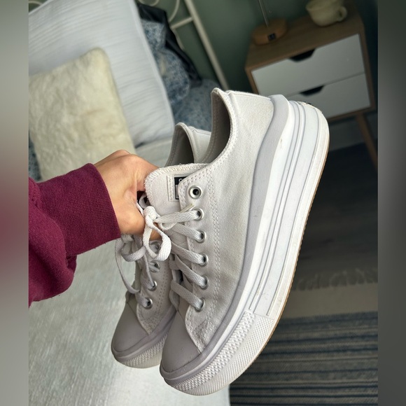 EUC Chuck Taylor All Star Move Canvas Platform women’s size 8 white - Picture 7 of 8